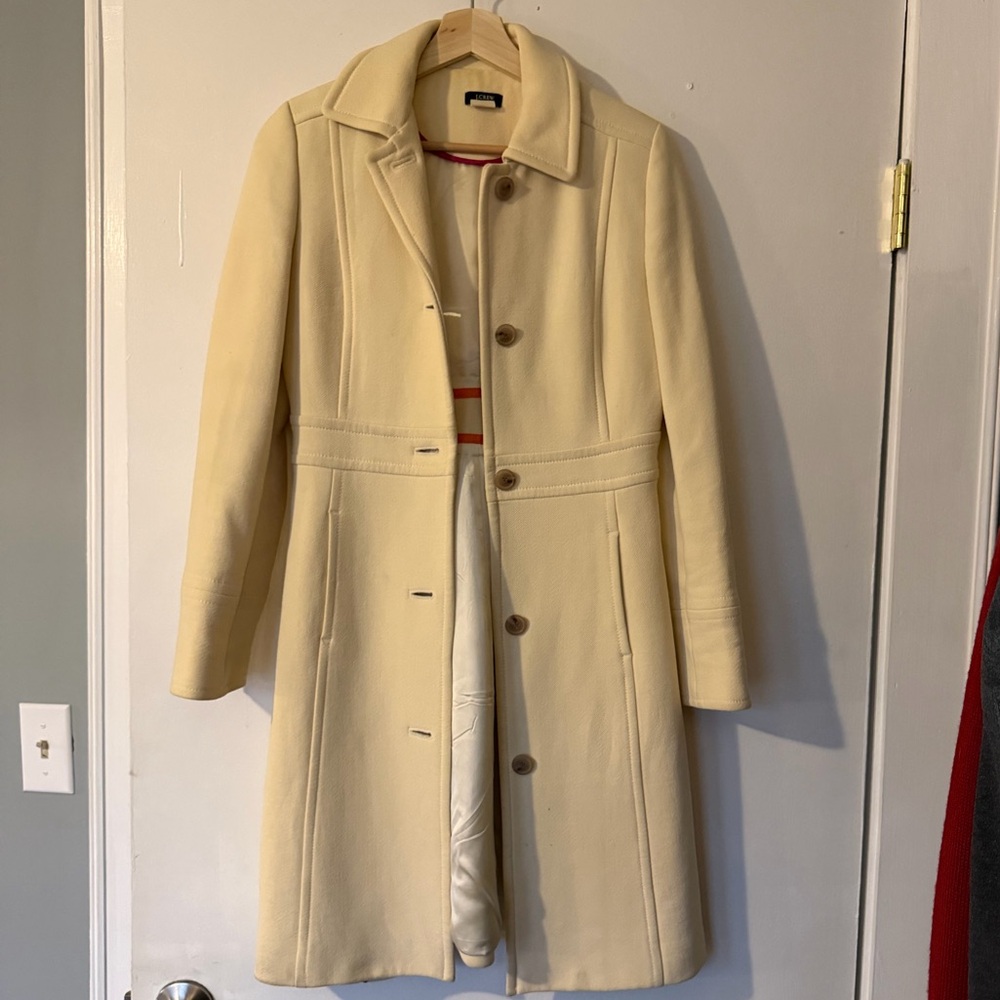 J. Crew Cream Wool Coat